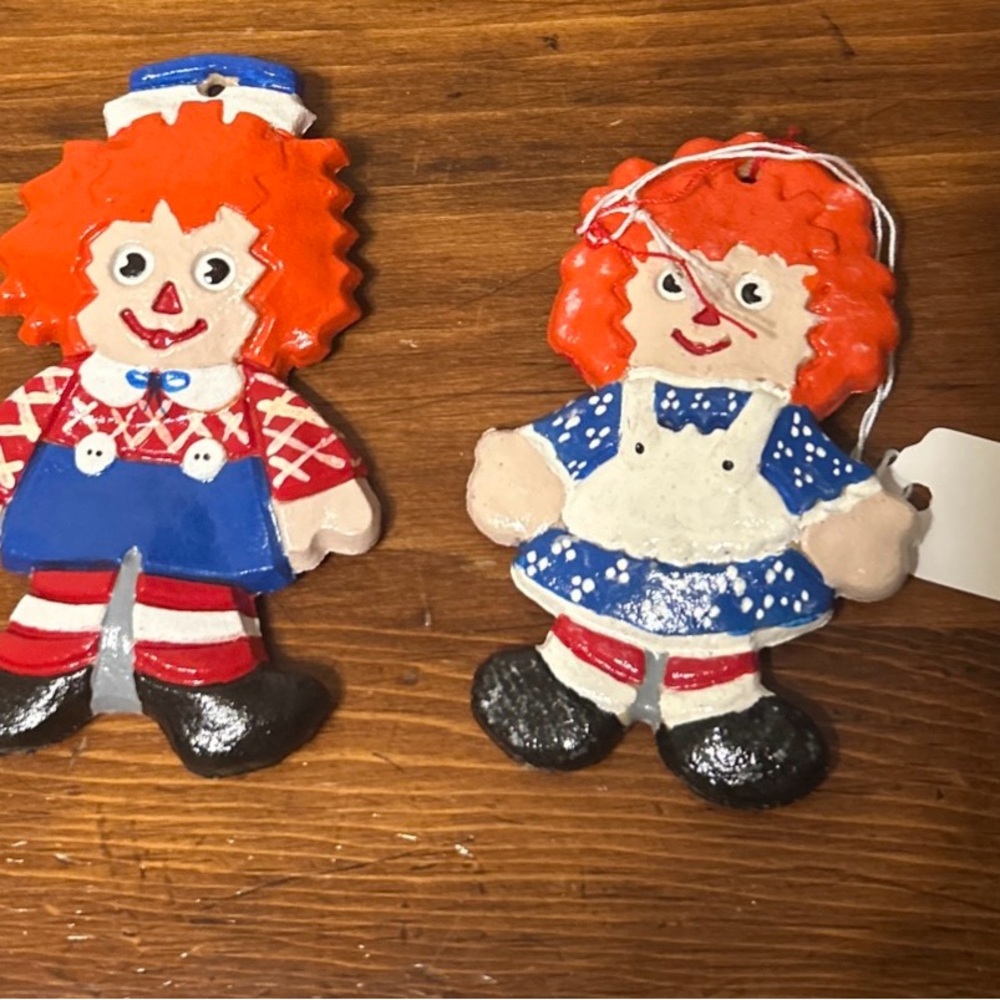 Charming Raggedy Ann and Andy Holiday Decor Set -Vintage